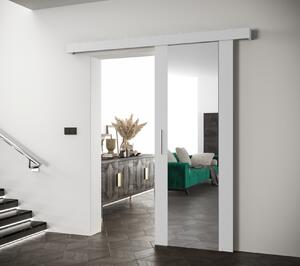 Posuvné dvere so strieborným úchytom SALOME 2 - 80 cm, biele