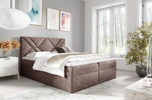 Boxspringová posteľ ASKOT - 120x200, hnedá 2 + topper ZDARMA