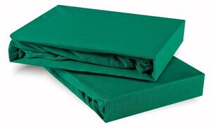 Plachta posteľná tmavozelená jersey EMI, Detská plachta 60x120