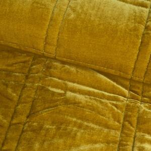Dekorstudio Luxusný zamatový prehoz na posteľ KRISTIN2 v horčicovej farbe Rozmer prehozu (šírka x dĺžka): 170x210cm