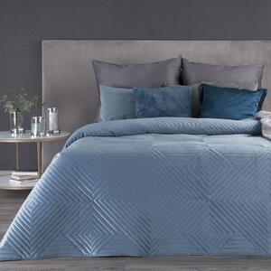 Dekorstudio Zamatový prehoz na posteľ SOFIA2 v modrej farbe Rozmer prehozu (šírka x dĺžka): 220x240cm