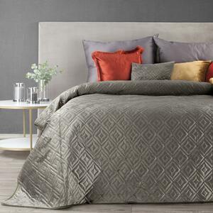 Dekorstudio Luxusný zamatový prehoz na posteľ ARIEL3 v tmavobéžovej farbe Rozmer prehozu (šírka x dĺžka): 220x240cm