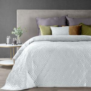 Dekorstudio Luxusný zamatový prehoz na posteľ ARIEL3 v bielej farbe Rozmer prehozu (šírka x dĺžka): 170x210cm