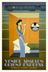 Umelecká tlač Vintage Travel Poster (Venice / Orient Express), (26.7 x 40 cm)