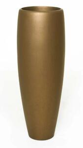 Luxusný kvetináč XELA, sklolaminát, horný priemer 34 cm x výška 92 cm, zlatá