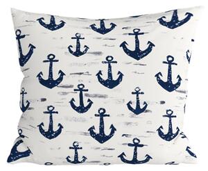 Polybavlnená obliečka na vankúš NAVYSTA POLY 45x45 cm, modro-biela