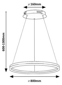 Rabalux 72302 - LED Luster na lanku ISAURE LED/45W/230V