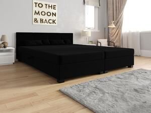 Americká posteľ s úložným priestorom 180x200 ROSIE 15 - čierna