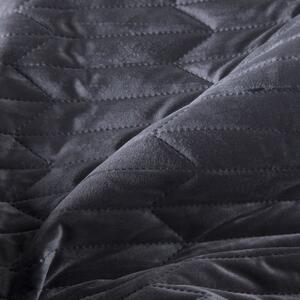 EUROFIRANY Exkluzívny prehoz na posteľ z mäkkého a na dotyk príjemného zamatu 220 cm x 240 cm čierna 100 % polyester Rozmery textílií: 220 cm x 240 cm