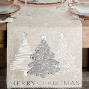 VIANOČNÝ BEHÚŇ NA STÔL CHRISTMAS 35X183 CM VZOROVANÁ