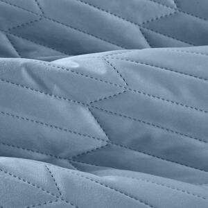 EUROFIRANY Exkluzívny prehoz na posteľ z mäkkého a na dotyk príjemného zamatu 220 cm x 240 cm modrá 100 % polyester Rozmery textílií: 220 cm x 240 cm