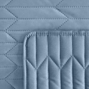EUROFIRANY Exkluzívny prehoz na posteľ z mäkkého a na dotyk príjemného zamatu 220 cm x 240 cm modrá 100 % polyester Rozmery textílií: 220 cm x 240 cm