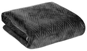 Dekorstudio Zamatový prehoz na posteľ NHD-07 v čiernej farbe Rozmer prehozu (šírka x dĺžka): 220x240cm