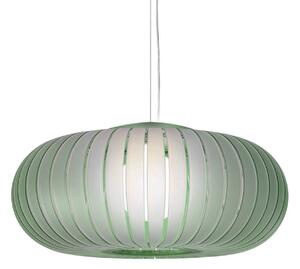 Kartell Závesné svietidlo Teresa Frozen, šalviová zelená, Ø 50 cm, E27, Zelená, Obývacia izba / jedáleň, Plast, Dizajn, Závesné svietidlo