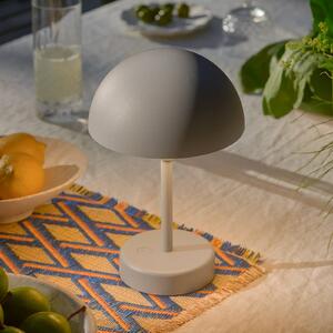 Stolová LED lampa na batérie Ellen To-Go, sivá, hliník, Hliník / sivá / zinok, Obývacia izba / jedáleň, Hliník, Škandinávsky, Stojacie svietidlo