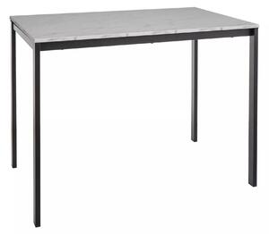 Jedálenský stôl 100x60 ERION - biely mramor / čierny