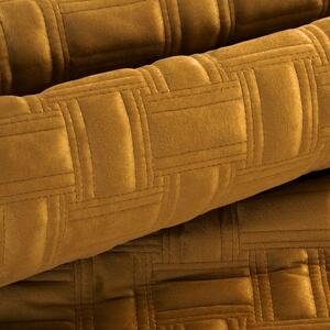 EUROFIRANY Zamatový prehoz, šitý niťou 220 cm x 240 cm zlatá 100 % polyester Rozmery textílií: 170 cm x 210 cm