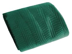 Dekorstudio Zamatový prehoz na posteľ SOFIA v tmavo zelenej farbe Rozmer prehozu (šírka x dĺžka): 170x210cm