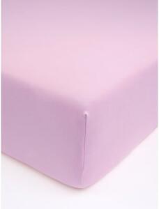 Jersey prostěradlo do postýlky s elastanem 70 × 140 cm – růžová