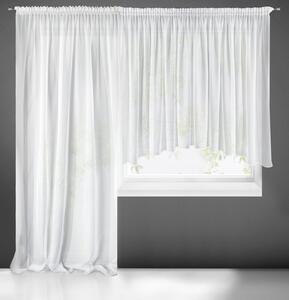 EUROFIRANY záclona s ozdobnou čipkou 400 cm x 145 cm biela 100 % polyester