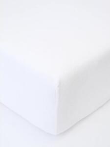 Froté plachta do postieľky 60 × 120 cm - biela