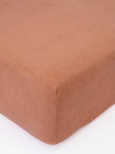 Froté plachta do postieľky 60 × 120 cm - terakota