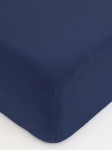 Jersey plachta do postieľky Classic 70 x 140 cm – tmavo modrá