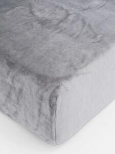 Plachta mikroplyš Deluxe do postieľky 60 x 120 cm - svetlo sivá