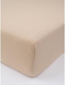 Jersey prostěradlo do postýlky s elastanem 70 × 140 cm – béžové