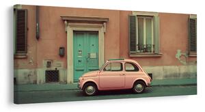 Obraz vintage auto pred domom