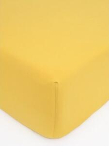 Jersey plachta do postieľky Classic 60 × 120 cm - horčicová