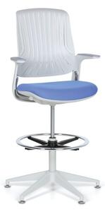 Pracovná stolička GREG s klzákmi, modrá