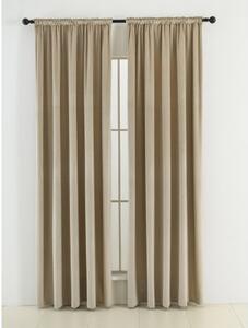 Zamatové zatemňovacie závesy Cesar prírodné - 140 x 160 cm (2ks) - riasiaca stuha