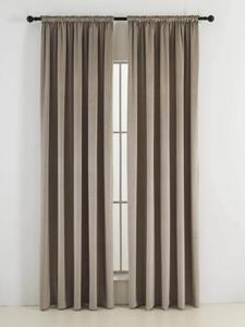 Zamatové zatemňovacie závesy Cesar cappuccino - 140 x 160 cm (2ks) - riasiaca stuha