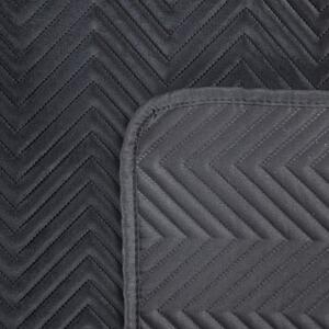 Dekorstudio Zamatový prehoz na posteľ SOFIA v čiernej farbe Rozmer prehozu (šírka x dĺžka): 200x220cm