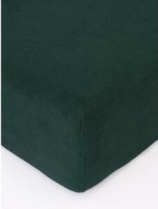 Froté plachta 200 × 200 cm - tmavo zelená