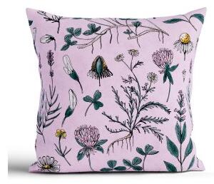 Bavlnená obliečka na vankúš Renforcé 40 × 40 cm - Herbár staroružový