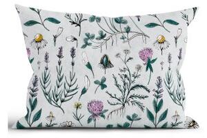Bavlnená obliečka na vankúš Renforcé 40 × 60 cm - Herbár mentolový