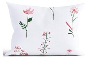 Bavlnená obliečka na vankúš Renforcé 40 × 60 cm - Vlčie maky biele