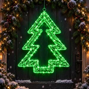 LED vianočný stromček – svietiaca dekorácia, zelená, 800 LED, 8 programov, diaľkový ovládač