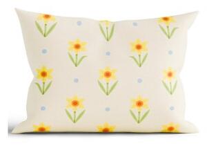 Bavlnená obliečka na vankúš Renforcé 40 × 60 cm - Narcis bieložlté