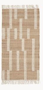 Ručne vyrobený koberec z juty so strapcami Kerala