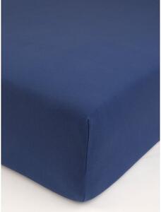 Jersey plachta s elastanom Deluxe 90 × 200 cm – tmavomodrá