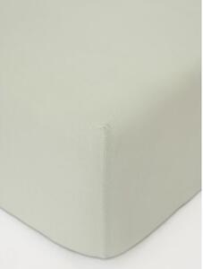 Jersey plachta do postieľky Classic 70 × 140 cm - sivozelená