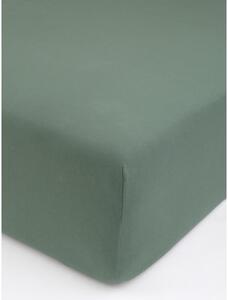 Jersey plachta s elastanom Deluxe 90 × 200 cm – olivová
