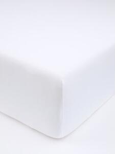 Jersey plachta do postieľky s elastanom Deluxe 70 × 140 cm – biela