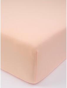 Jersey plachta s elastanom Deluxe 90 × 200 cm – lososová