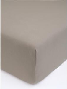 Jersey plachta s elastanom Deluxe 90 × 200 cm – sivohnedá