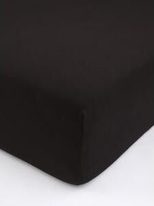 Jersey plachta s elastanom Deluxe 90 × 200 cm – tmavohnedá