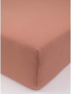 Jersey plachta s elastanom Deluxe 90 × 200 cm – terakota